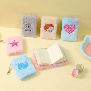Carnet de notes portable en peluche brodé en spirale, motif dessin animé, mini, pour enfants, idéal comme cadeau - Product Image 2