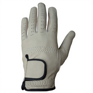 Gants de golf de couleur beige en cuir de mouton pour hommes avec logo personnalisé de qualité supérieure USA - Product Image 1