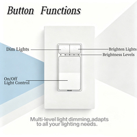 Hooanke Enchufe Inteligente WiFi Zigbee de 2.4GHz y 110-240V con Interruptor Regulador de Intensidad LED, Kit de 1000W, Compatible con Alexa y Google Home