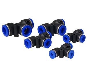ชุดข้อต่อลมแบบเร็วรูปตัวที PE สำหรับสายลม PU อะไหล่ซ่อมระบบลม - Product Image 3