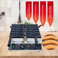 Machine à gaufres de haute qualité en forme de banane en acier inoxydable gaufrier électrique Snack Machine pour boulangerie à domicile utiliser hôtels à gaz