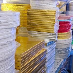 SunShine Wholesale 12 Inch Cake Paper Cardboard Tray Cake Paper Boards Plate Round 12mm Thick Cake Board Drums Base - Product Image 1