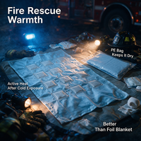 Couverture auto-chauffante, meilleure que la couverture d'urgence standard, améliore les chances de survie pour les secours en montagne et sur le terrain