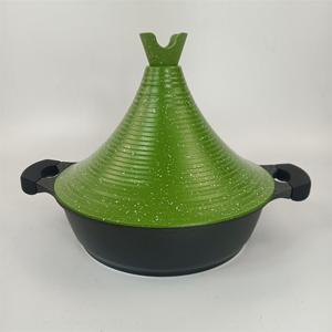 Tagine marocain en aluminium moulé sous pression de 28 cm pour cuisinière à induction, batterie de cuisine antiadhésive, économie d'eau, casserole facile à nettoyer - Product Image 1