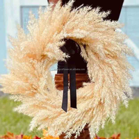 Karangan Bunga Rumput Kering Alami Pampas, Dekorasi Dalam Ruangan, Natal, Penjualan Langsung Pabrik, Tahan Lama 3-5 Tahun