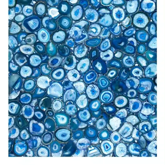 Blue Agate Semiprecious Stone Slabs 5 Mm Agate 15 Mm Glass