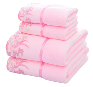 Hot Sale <strong>pink</strong> Bath <strong>Towel</strong> Set 2-Piece High Density Microfiber Bath <strong>Towel</strong> - Product Image 1