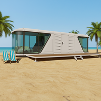 Maisons mobiles modernes assemblées en Australie, capsules spatiales, hébergements, maisons avec vue sur la mer, maisons de plage, maisons modulaires, fluorocarbone
