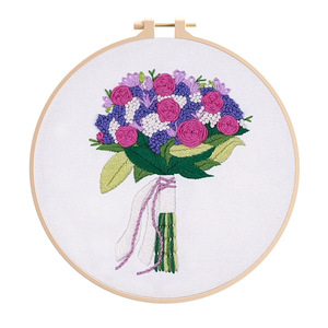 Kit di Ricamo a <span class=keywords><strong>Punto</strong></span> <span class=keywords><strong>Croce</strong></span> CHANGXU CRAFT per Principianti, Decorazione Domestica Fai-da-Te con Design Floreale, Nastro di Cotone Ecologico - Product Image 2
