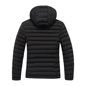 Veste d'hiver matelassée pour <span class=keywords><strong>homme</strong></span> avec logo personnalisé, coupe-vent, imperméable, rembourrée, à fermeture éclair, <span class=keywords><strong>parka</strong></span> décontractée, grande taille - Product Image 4