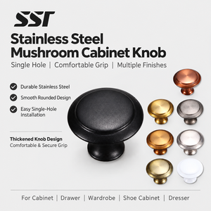 Shingstar Modelo 008 Tiradores Modernos Mini para Gabinetes, Manijas de Acero Inoxidable para Cajones, Repuesto de Herrajes para Puertas de Muebles, Negro - Product Image 1