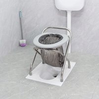 Chaise de douche pliante en aluminium avec récipient, pour soins à domicile ou médicaux, chaise de toilette pour personnes âgées, handicapées, enfants, femmes enceintes