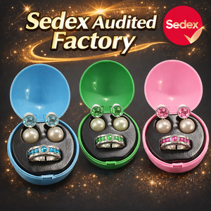 Jouets en capsules personnalisés pour enfants, ensemble de bijoux œuf de Pâques, ensemble cadeau de bagues et boucles d'oreilles, accessoires de princesse pour jeu d'imitation, boîtes <span class=keywords><strong>surprise</strong></span> mystères - Product Image 1