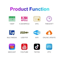 Décodeur satellite FTA H.264 avec Wi-Fi, 12 mois d'accès à la télévision IP DVB-S2 GX6605S, 2 décodeurs HD
