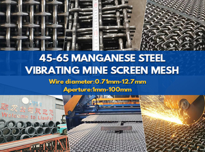 65Mn thép dệt Màn hình khai thác LƯỚI 5-100mm tấm sàng rung chống mài mòn cho cát/sỏi cho các ứng dụng khác nhau - Product Image 6