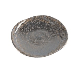 Bandeja de cerámica redonda para sushi, estilo rústico con esmalte de hierro, plato de estilo japonés para uso en restaurantes. - Product Image 5