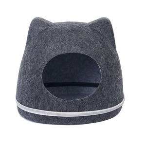 Nettes Katzenkopf-Haustier filzbett Bequemes Katzen nest Haustier Kleines Hunde bett für vier Jahreszeiten - Product Image 4