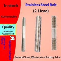 A2-70 Stainless Steel Fully Threaded Stud Bolts Double End Screws Industrial Fasteners Screws