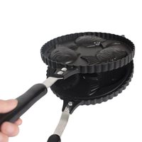 Moule à gaufres antiadhésif épais à 3 cavités en forme de poisson, pour cuisinière à gaz, idéal pour les desserts et snacks japonais à la maison