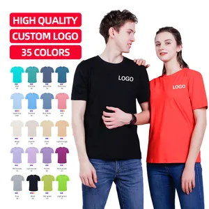 100% 코튼 티셔츠 빈 유니섹스 o-넥 맞춤 인쇄 로고 티셔츠