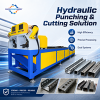 Máquina industrial CNC de doble estación y sistema dual para perforación y troquelado de acero de canal y tubo cuadrado