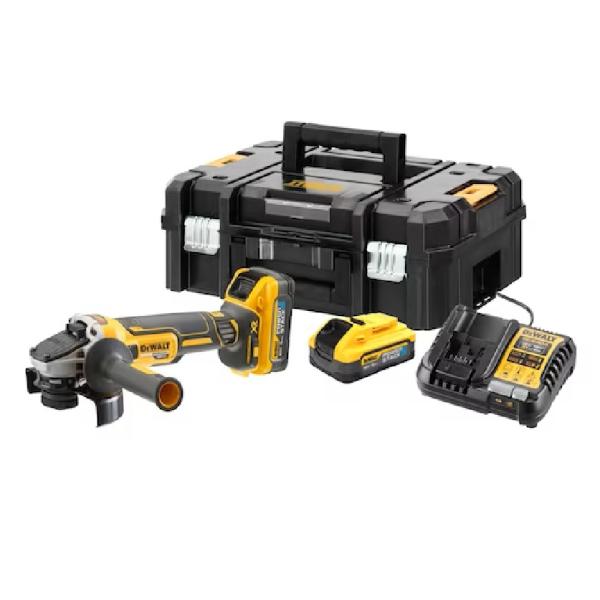 Бесщеточная Беспроводная угловая шлифовальная машина DEWALT - DCG409H2T-QW 18 В XR 125 мм с 2 батареями и зарядными машинами и шлифовальными машинами