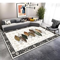 Tapis géométrique moderne pour la maison, tapis de chambre à coucher, tapis de chambre d'enfant, tapis en velours cristal imprimé pour le salon