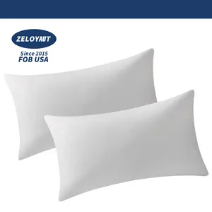 غطاء وسادة بتسامي الأصباغ من ZELOYAUT أغطية بيضاء مخصصة مستطيلة للوسادة مقاس 30*50 سم من البوليستر 100% أغطية مخملية قصيرة باستثناء الأجزاء الداخلية