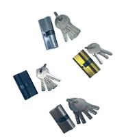 LCKLUX Vendedor caliente Hierro/Latón/Zinc/Cilindro de bloqueo de aluminio 3 Llaves Alta seguridad Fácil instalación 60/70mm