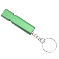 Sifflet de survie d'urgence portable en alliage d'aluminium, porte-clés, signal sonore puissant pour le camping et la randonnée, accessoires fabriqués en Chine