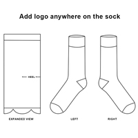 Chaussettes de sport personnalisées avec logo, pour hommes, en coton/polyester/spandex, pour la course à pied, le cyclisme, le basketball, athlétisme d'élite