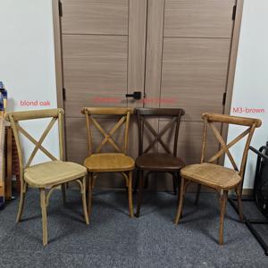 Sedia Crossback in <span class=keywords><strong>Resina</strong></span> Effetto <span class=keywords><strong>Legno</strong></span> Vintage Impilabile Comoda per Matrimoni ed Eventi - Ingrosso Produttore - Product Image 3