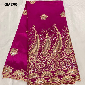 Quality <strong>George</strong> Fabric Indian <strong>George</strong> Lace Royal Blue Nigerian <strong>George</strong> <strong>Wrapper</strong> Silk Lace <strong>for</strong> <strong>Africans</strong> With Sequins - Product Image 2