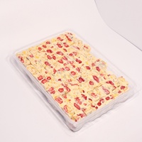 Gefreeze-droogde aardbeien sneeuwvlokjes chips handgemaakte gebakken nougat melkchips suikerarm voedingsvezels best verkochte snacks 500g bulk