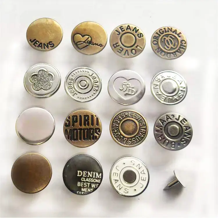 Llave de chapado personalizada de marca de ropa, botones a presión de cobre personalizados de lujo de acero magnético