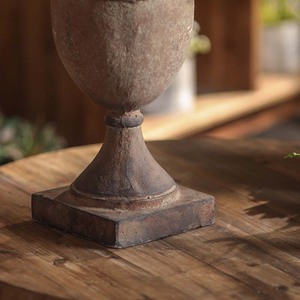 Chinese Style Retro <b>Vase</b> Terracotta Color Resin Desktop Ornament For Living Room Bedroom Office Decoration - Product Image 4
