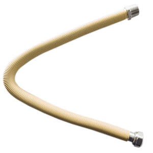 Manguera de latón flexible de acero inoxidable con revestimiento amarillo MF 750-1500mm de 1 '', acabado cromado para uso en baño con plástico EPDM - Product Image 1