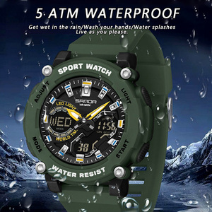 Reloj Deportivo Multifuncional SANDA 3374, Reloj Luminoso a Prueba de Agua con Pantalla Multifunción, Reloj de Pulsera Creativo con Pantalla Dual Estéreo - Product Image 6