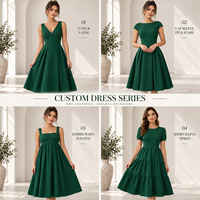 Robe midi pour femme OEM, tissée jacquard, jupe plissée, col carré, sans manches, taille ajustée, coupe trapèze, pour occasions formelles
