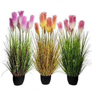 Herbe artificielle en pot, résistante aux UV et ignifuge, type oignon, faux roseau, pampa, bonsaï - <span class=keywords><strong>Prix</strong></span> usine de gros - Product Image 5