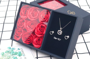 Caja de Joyería Negra de Alta Calidad, Cajas de Regalo para Joyería, Caja de Exhibición de Joyería Elegante - Product Image 2