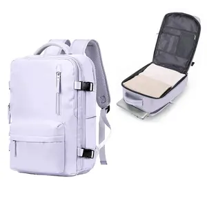 New USB Có Thể Sạc Lại Công Suất Lớn Carry-On Ba Lô Đôi Dây Kéo Giải Trí Ba Lô