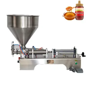 50ML to 5000 ML Semi Automatic Pneumatic Water Bottle Liquid Honey Ketchup Chilli Sauce Ice Cream Filling Machine