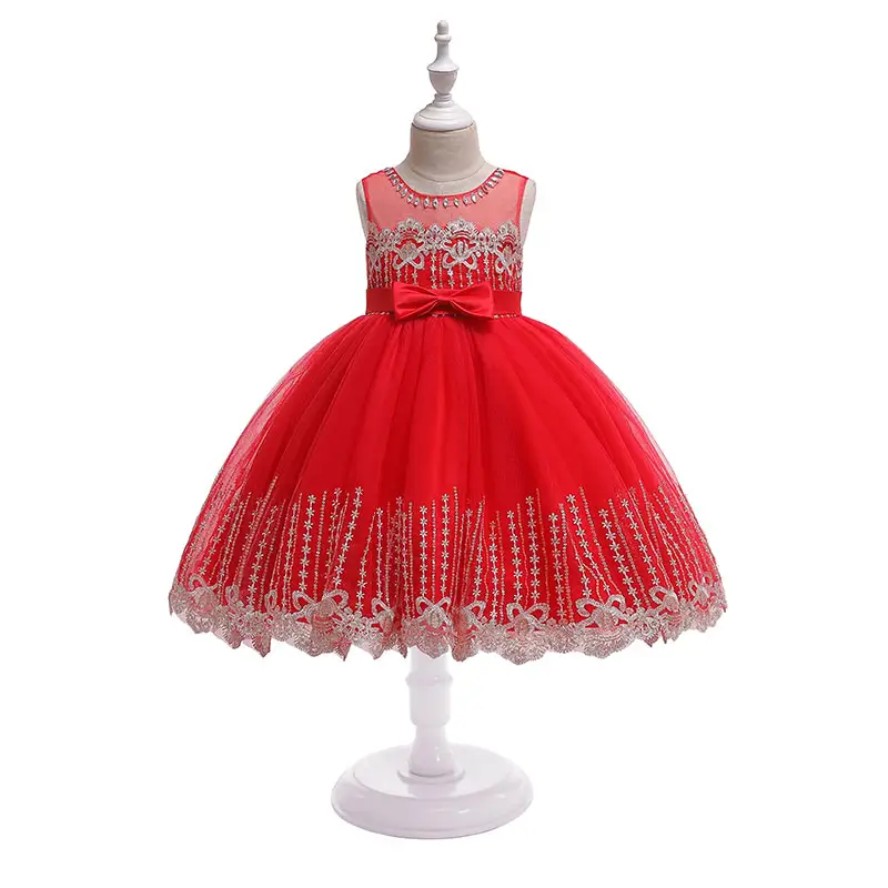 2021 Summer Latest Children Fashion Party Dress Kids Clothes Designs 8022