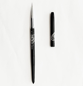 Cepillo de Gel para manicura <span class=keywords><strong>profesional</strong></span>, Etiqueta Privada, Color negro, nailon, Metal, tamaño 0, con mango de cristal - Product Image 6