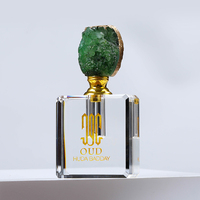 Personnalisé 3ml 6ml 12ml Nature Gemme Agate Améthyste Pierre Cristal Bouteille De Parfum D'huile Emballage Avec Boîte
