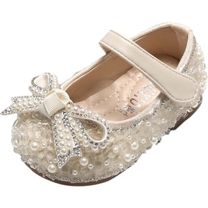 Chaussures pour enfants printemps automne, chaussures en cuir pour bébés, nœud et perles, chaussures de princesse pour petites filles, Chaussures Pour Enfants - Product Image 5