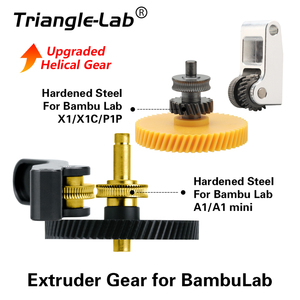 Engrenage d'extrudeur Trianglelab pour imprimante 3D BambuLab P1 X1 A1, haute précision, engrenage hélicoïdal en acier trempé nano-revêtu, neuf - Product Image 4