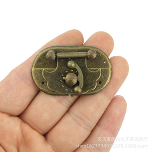 Cierre de Gancho y Bucle Duradero de Aleación de Zinc Antiguo 47x29mm para Caja de Joyería, Caja de Vino, Caja de Regalo - Product Image 1