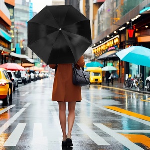 Parapluie pliant 3 sections 21 pouces 8K, petit et portable, avec impression personnalisée, parapluie bouteille de vin fantaisie promotionnel pour entreprises, vente en gros - Product Image 5